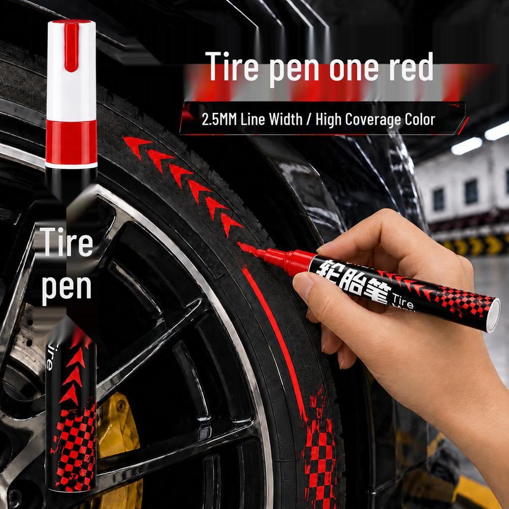 Large Capacity Waterproof Tire Graffiti Markers - Quick-Drying Oil-Based Color Pens