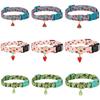 Colorful Printed Adjustable Dog Collar with Decorative Pendant Perfect for Small To Large Breeds Outdoor Walking