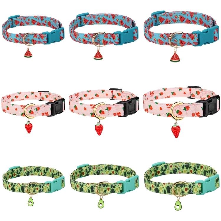 Pet Collar Adjustable Dog Neck Collar with Lovely Pendant Decors For Puppies and Adult Dog Outdoor Walking Gear
