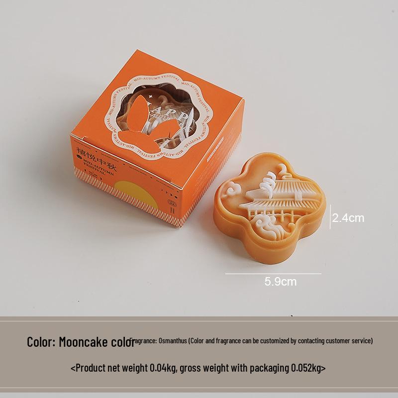 

Свеча ручной работы с ароматом лунного пряника: Подарок на Праздник середины осени с креативной атмосферой и реалистичным восковым дизайном