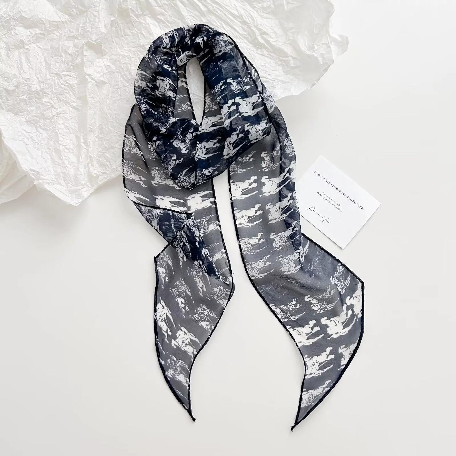 

100% nature Silk Scarf Fashion Women Scarves Shawl Hijab Bandana Kerchief Pashmina Neckerchief Foulard Female Echarpe 10*150cm Real Silk 150x10cm