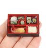 1:12 Dollhouse Japanese Fast Food Box Rice Sake Set With Chopsticks