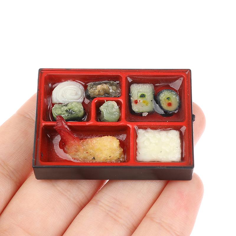 1:12 Dollhouse Japanese Fast Food Box Rice Sake Set With Chopsticks