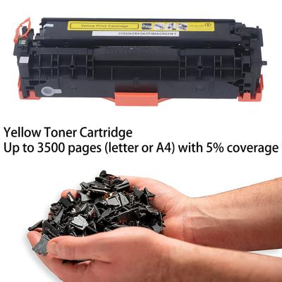 Cartouche de Toner de Remplacement Jaune Cartouche d'Impression Accessoire d'Imprimante pour Color LaserJet Série CP2025