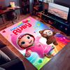 1pc Rainbow Ruby Print Area Rug - Soft,Washable Non-Slip Indoor Mat for Office Chairs,Living Room,Home Office Decorative Rug