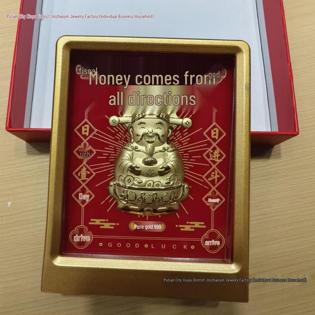 Golden Wealth God Ornament: Instant Wealth Attraction Souvenir for Elders & Friends