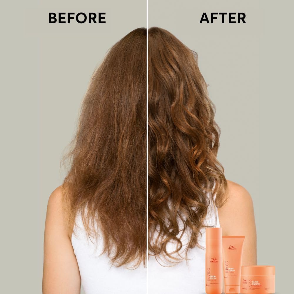 Wella Professionals Invigo Nutri-Enrich Shampoo for Damaged Hair | 250 Ml | Nourishing, Hydrating Hair Cleanser for Dry Hair | With Goji Berry Nutr