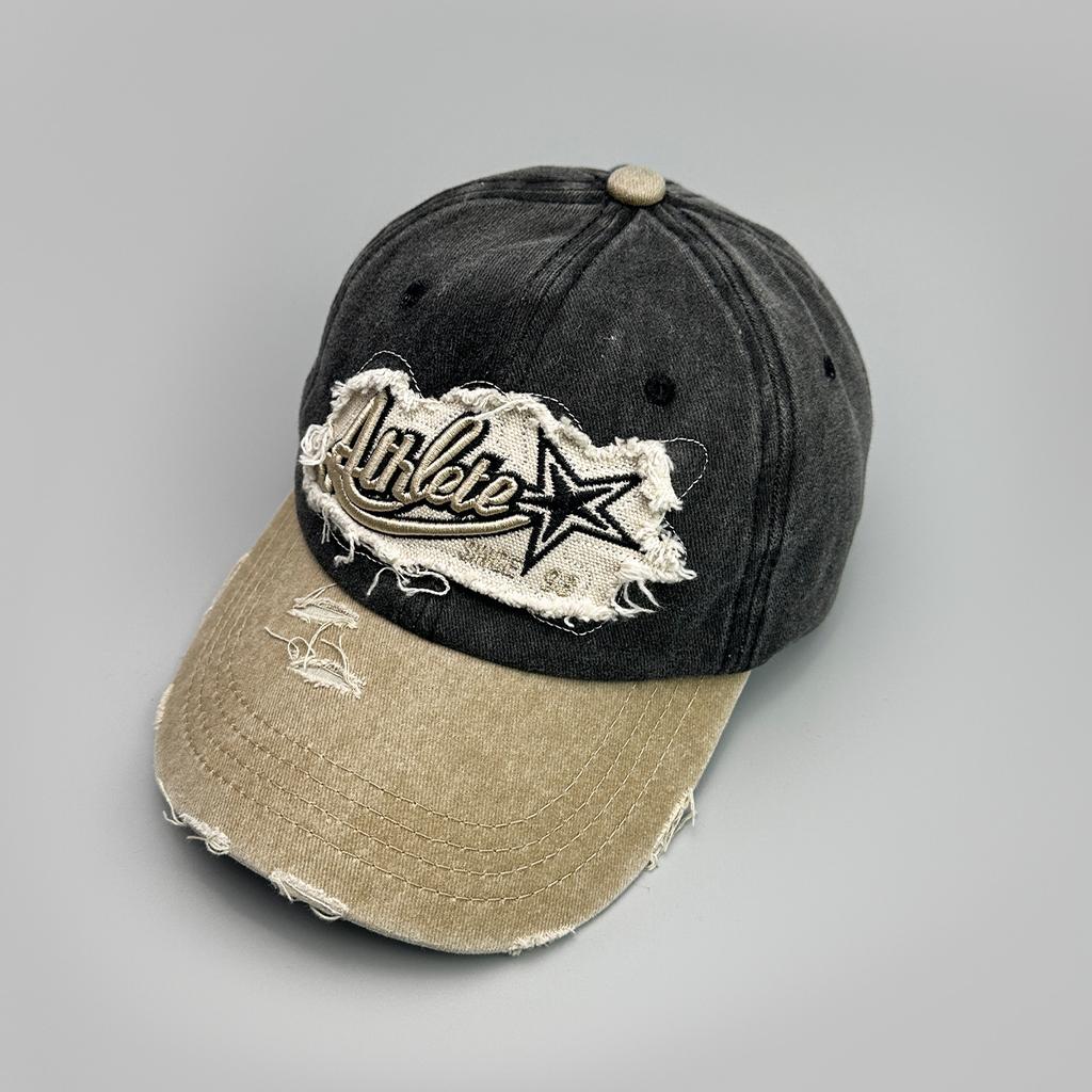 Fashion Patchwork Baseball Hat For Men Women Washed Cotton Letter Embroidery Sunshade Peaked Cap Unisex Street Hip Hop Hat