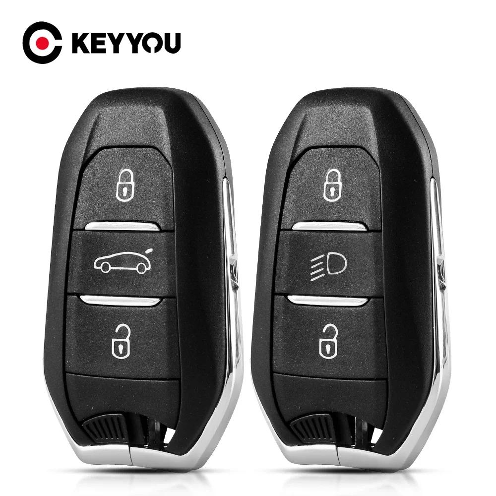 3 Buttons For Peugeot 308 408 508 2008 3008 4008 5008 For Citroen C3 C4 Ds5 Smart Card Car Key Shell Case