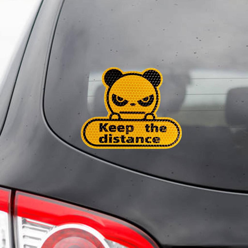 Fonney Reflective Sticker Car Decal - Keep Distance Sticker - Waterproof Car Accessories, High