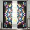 Aztec Style Textures Sheer Voile Window Curtains Tulle Curtains Living Room Balcony Decoration Drapes