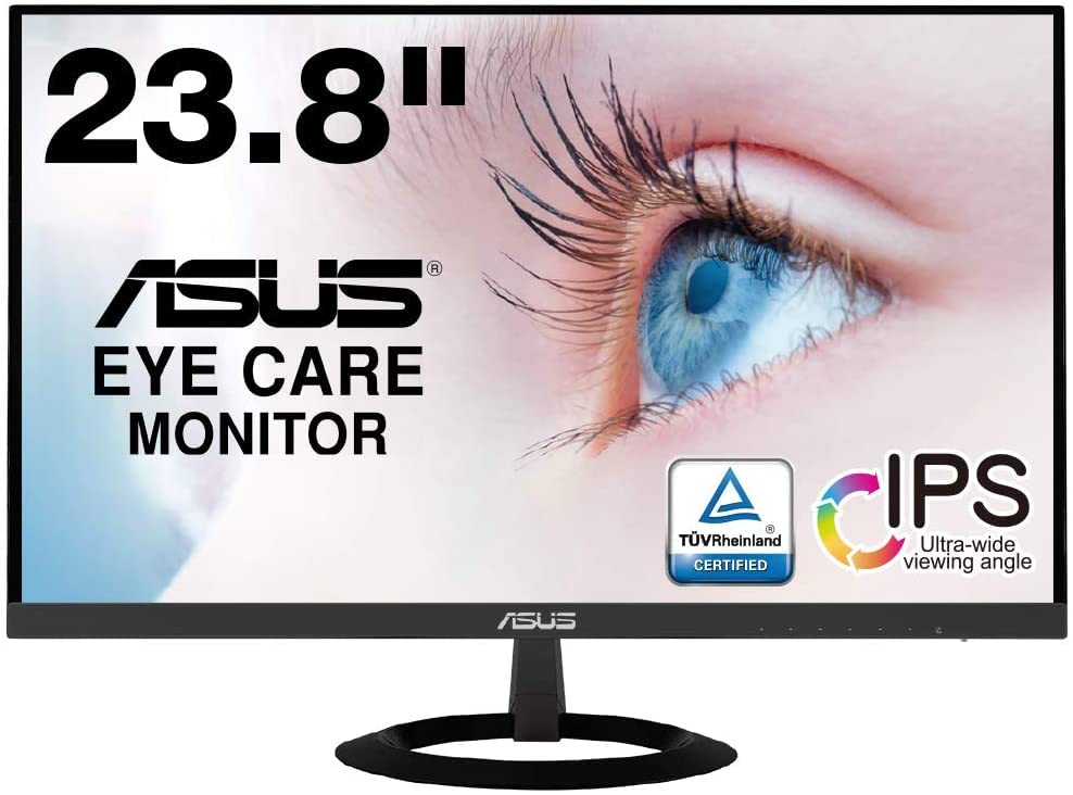 

ASUS Frameless Monitor VZ249HR 23.8 inchFull HDIPSThinness 7mmBlue Light ReductionFlicker FreeHDMI, D-subSpeaker3 Year Warranty