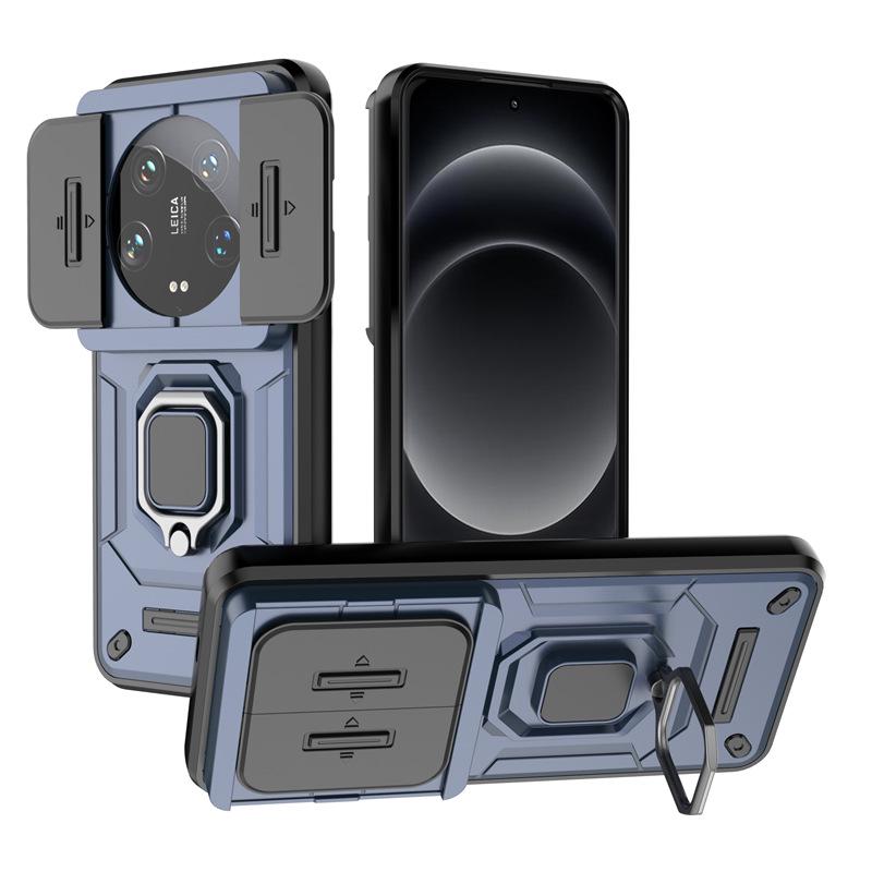 Xiaomi 14 Series Anti-Fall Lens Protection Case with Push Window