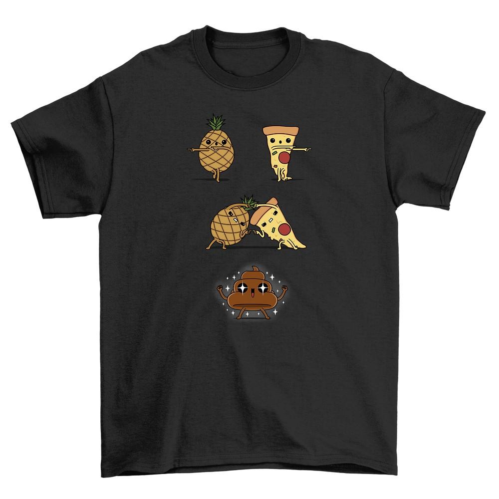Pizza Pineapple Poo T-shirt - Deliciously Funny! Hilarious Design with Pizza, Pi