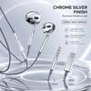 Metallic Finish In-Ear Earbuds In-Line Remote Earphones With Microphone  Mobile Phone Calling