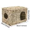 Foldable Woven Rabbit Cages Pets Hamster Guinea Pig Bunny Grass Chew Toy Mat House Bed Nests for Small Animal Rabbit Accessories