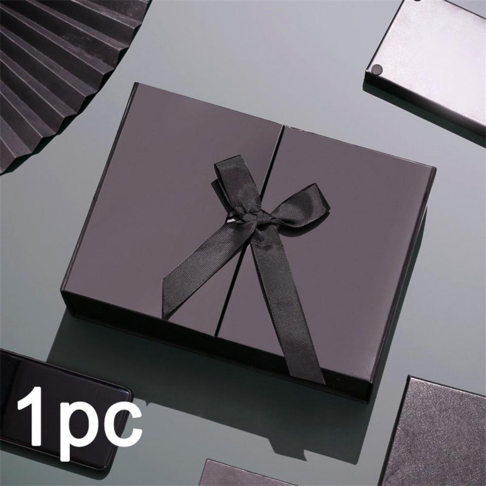 1pc Gift Boxes with Lids Double-door Gift Box with Ribbon Folding Boxes Pull Out Treat Boxes Party Favor Boxes Gift Wrap Box Bridesmaid Proposal Box