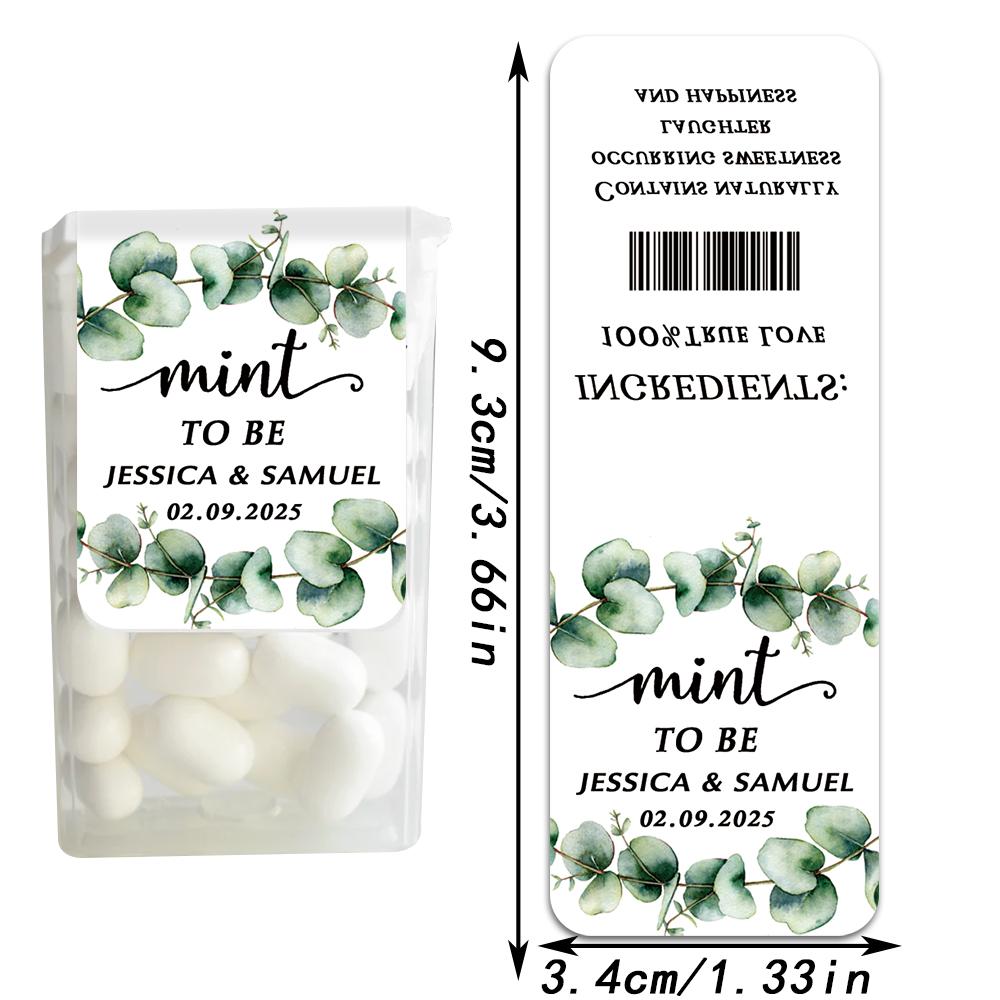 

20/40 шт. Персонализированные Свадебные Наклейки «Mint to Be» Подарки для Гостей Свадебная Вечеринка Этикетки для Мятных Коробочек Помол Девичник Украшение 20pcs