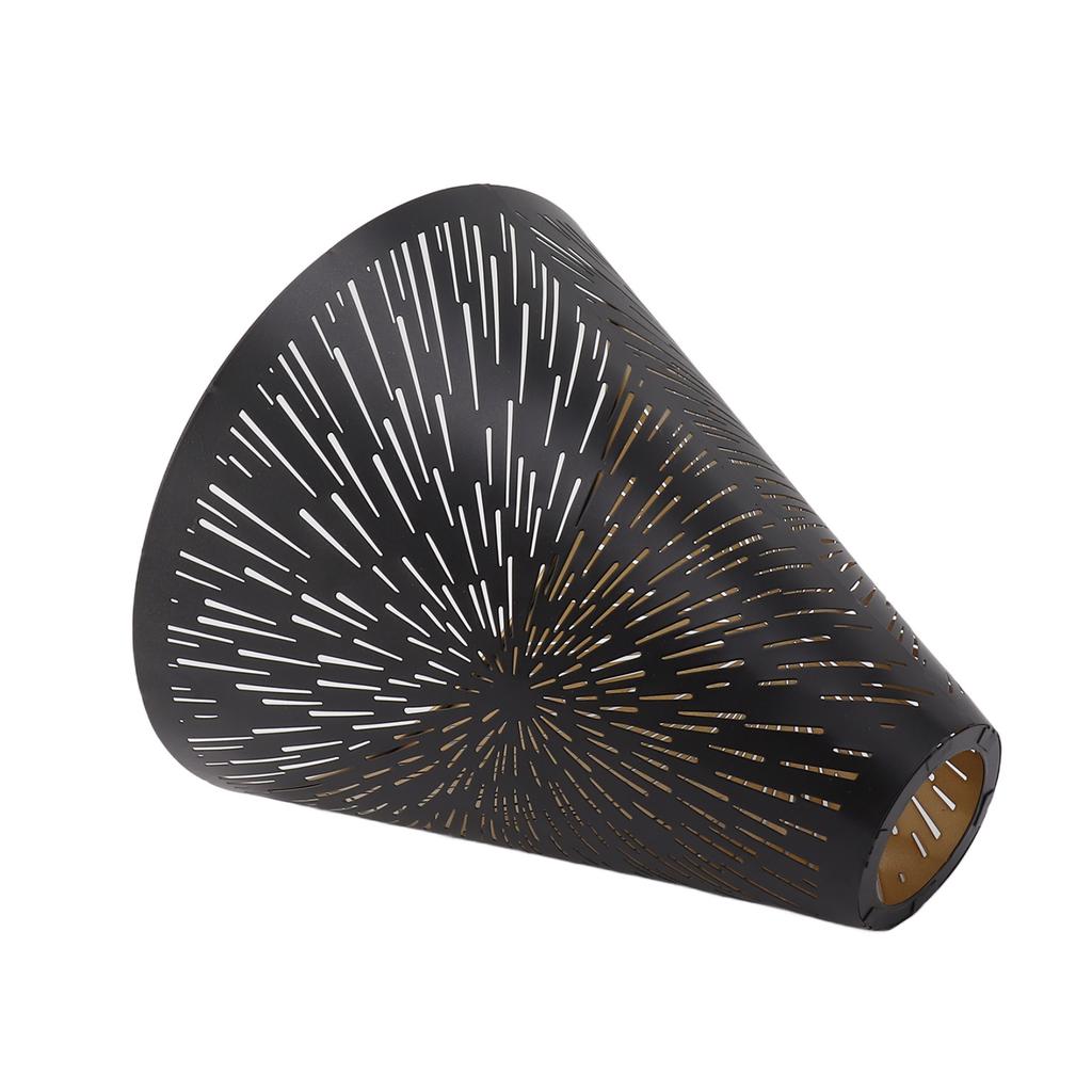 Table Lamp Shade Laser Engraved Metal Fireworks Shape Projection Lampshade for Bedroom