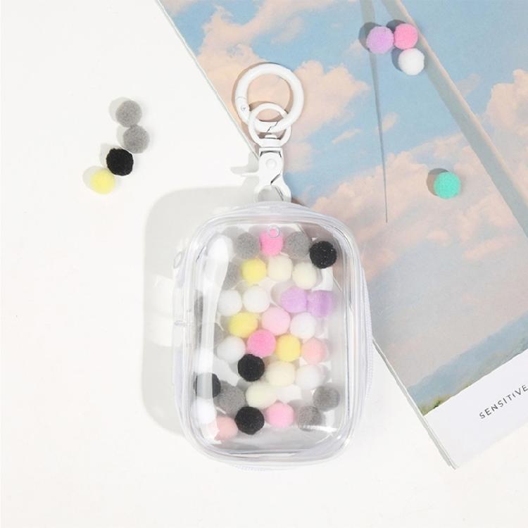 Clear PVC Miniature Doll Storage Bag Transparent Figure Display Bag with Keyring For Travel And Shopping Trips