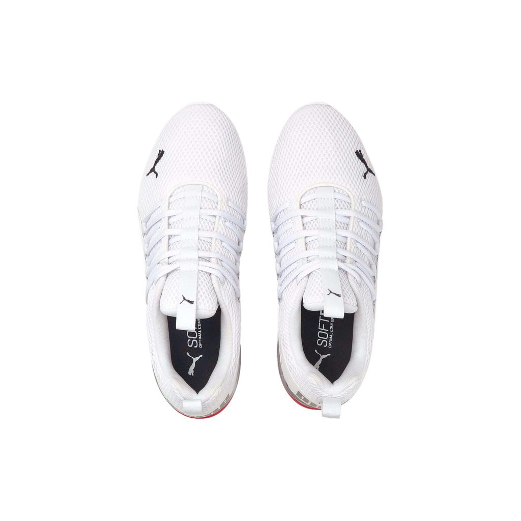 Puma Axelion Comfortable Non-Slip Low-Top Running Shoes Men Sneakers White Red 194384-08