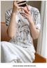 Women's Autumn/Winter Graffiti Wool Sweater: Round Neck, Short Sleeve, Casual Knit Pullover
