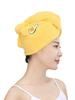 1Pc Embroidery Style Hair Drying Cap, Coral Fleece Thickened Hair Towel For Bathroom, Women'S Absorbent Quick Drying Shower Cap