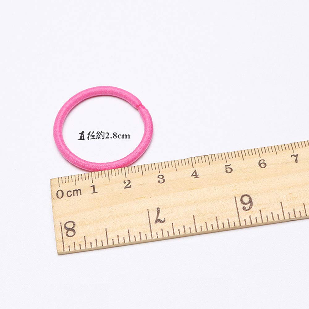 shefun Hair Ties for Kids, Baby Hair Ties, Small Kids Hair Accessories for Girls, Black and Colorful, 100-Piece Set, JP136 (E1-color-small-100)