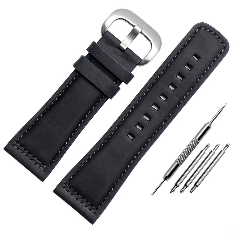 28mm Cowhide strap For Seven Friday P1/2 Q2/03/M2/M021 T2 Men Watchband Vintage Diesel Large Size Men Metal rivet