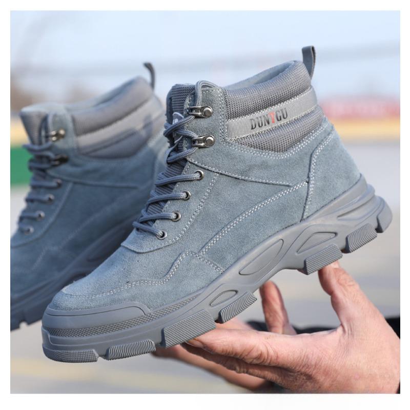 High-top Labor Insurance Shoes Steel Bag Head Electric Welding Shoes Anti-smashing and Anti-piercing Safety Work Shoes