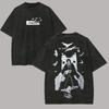 Itachi Uchiha Throne T-shirt Naruto Manga Tee Vintage Washed Oversized Retro Anime Harajuku Streetwear Mens Graphic Clothes Top