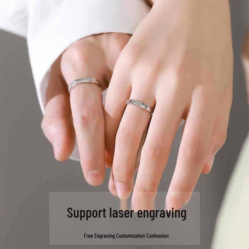 Alliances de montagne Serment de la mer pour couple: Alliances Simples pour Homme et Femme, Cadeau de Noël pour Petite Amie