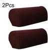 2Pcs/Set Couch Chair Protector Removable Armchair Covers Replaceable Solid Color Modern Polyester Fiber Armrest Arm Stretch Sofa
