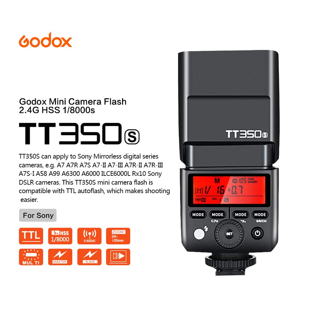 Authorized Dealer Japanese Instruction Manual GODOX TT350S Sony TTL Sync Mini Compatible with Sony Digital Cameras RX10 [Godox & Included] Clip-on