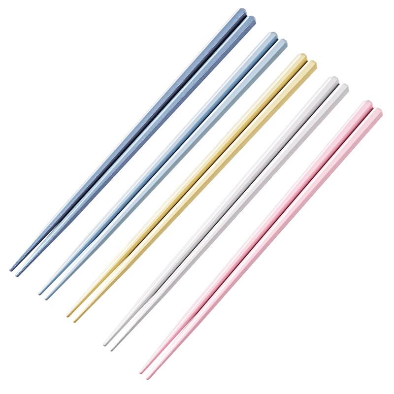 COOKER KING Multi-Color Alloy Chopsticks 10-Pair Set