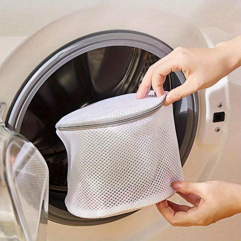 White Lingerie Laundry Bag with Zipper, Honeycomb Mesh Bra Washing Bag - Effectively Filters Impurities, Bras, Underwear, Socks, Stockings