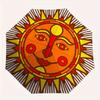 1pc Sun Symbol Automatic Folding Umbrella, Portable & Foldable Design with 8 Ribs, Casual Outdoor Accessory Halloween and Christmas gifts yy