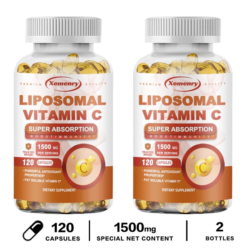 XEMENRY Vitamina C Liposomiale da 1500mg - Antiossidante, Promuove un Sistema Immunitario Sano