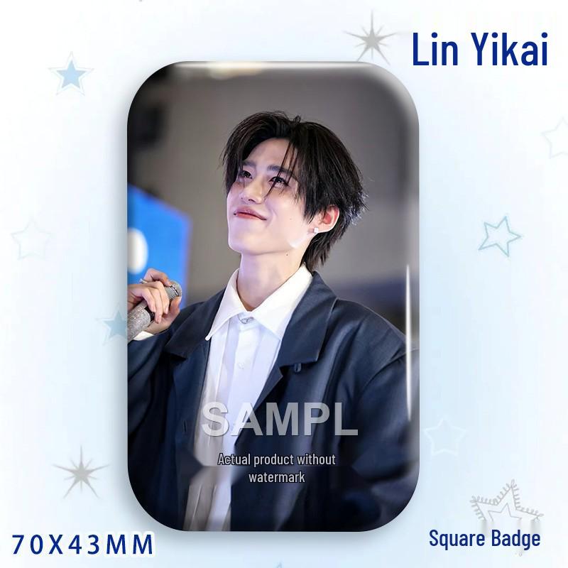 Thai Star PP Lin Yikai Konzert Support-Abzeichen: Lasergeschnittenes quadratisches Broschenornament