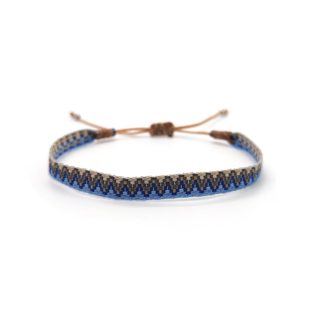 Colombian Ethnic Handmade Woven Pattern Bracelet - Retro Style for Girls