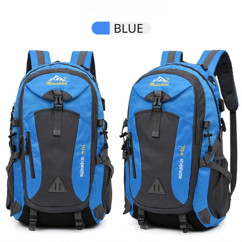 USB Rechargeable Backpack Casual Sports School Bag for Men and Women Lightweight Outdoor Hiking Bag Large Capacity Travel Bag