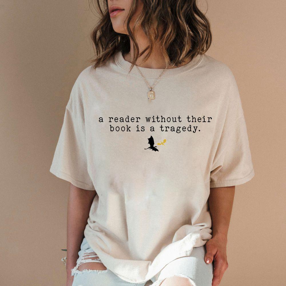 Vintage Dragon Rider Print Shirt Reader Fourth Wing Without Their Book Bookish Lover Tshirt Short Sleeve Y2K Top Streetwear