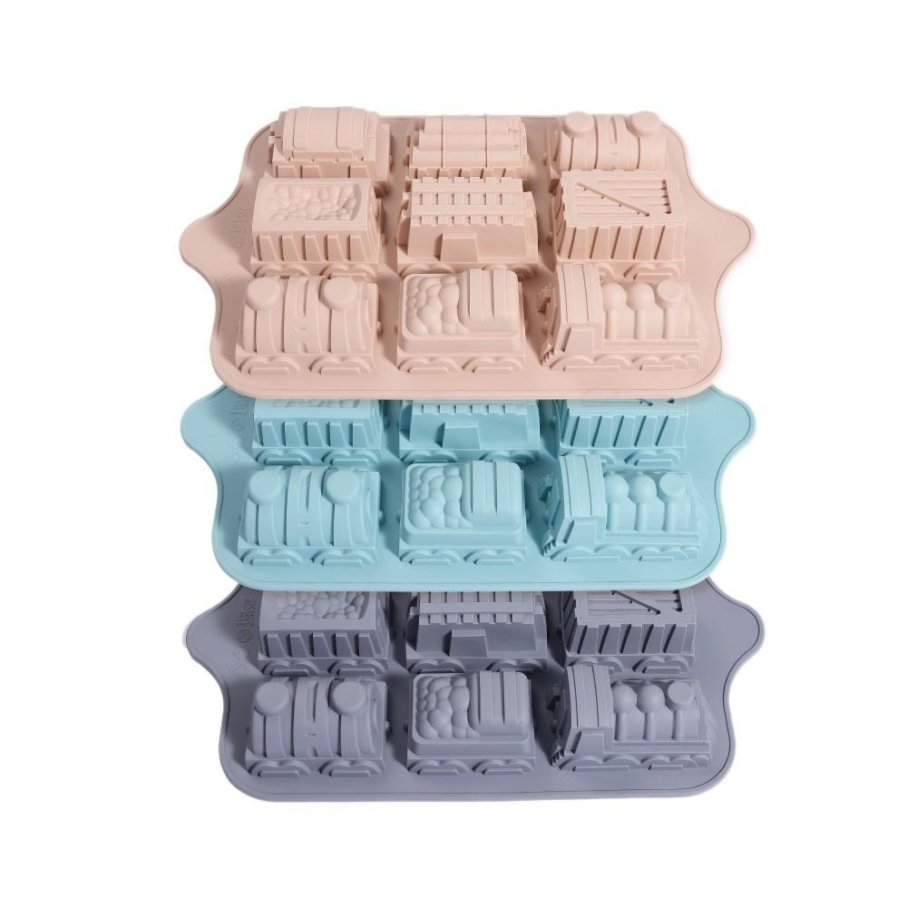 Creative 9-Tank Design Cake Mold Silicone Flexible Pudding Cup Mold Easy Release Food Grade Ice Cube Tray Ice Making