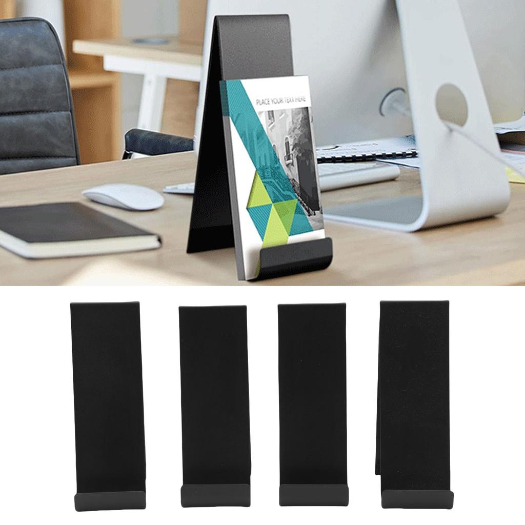 4er-Pack Prospekthalter, schwarz, vertikal, aus Kohlenstoffstahl, Prospektständer für Geschäfte und Messen