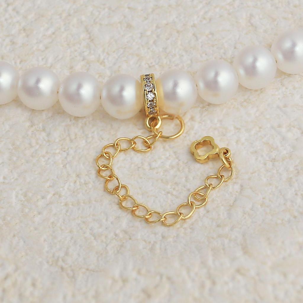 18K Gold-Plated Cubic Zirconia Spacer Beads Pendant and Clasp for DIY Jewelry