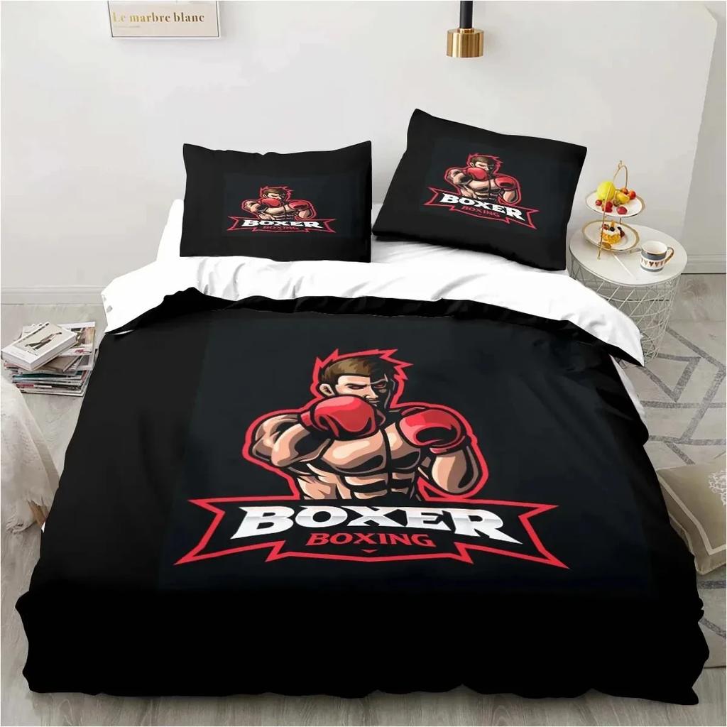 3D Print Boxing Gloves Boxer Fighting Bedding Set Single Twin Double Queen King Cal King Size Bed Linen Set