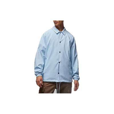 Essential Trainerjacke mit Alphabet-Logo und Jacquard-Kragen und Druckknöpfen für Herren, Oberbekleidung, Blau, DV7617-411