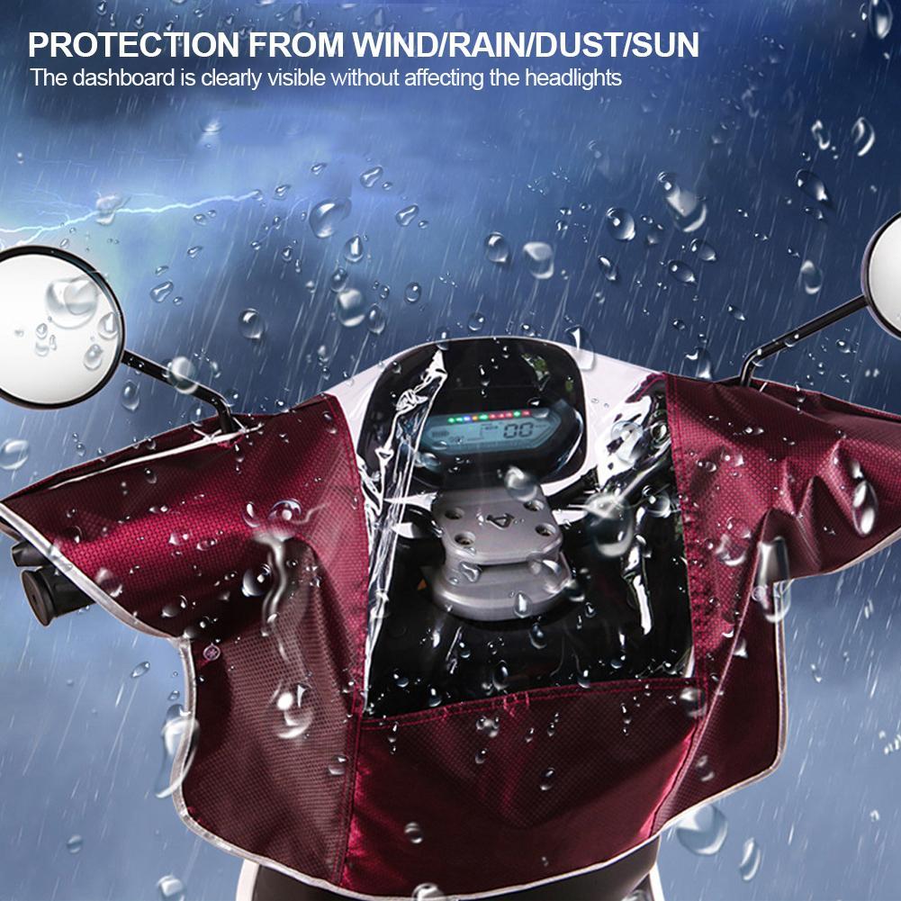 Universal Electric Vehicle Head Rain Cover Handle Wind Instrument Waterproof Central Cover Motorcycle Panel Control Dust-pr L4N4