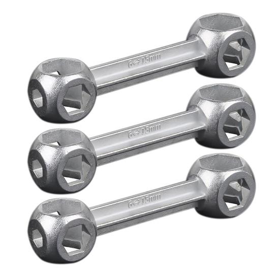 1/2/3/4/5Pcs 10-In-1 Multi-function Bicycle Wrench 6-15MM Bone Shape Hexagon Holes Torque Wrench Cycling Bike Repair Spanner Tool