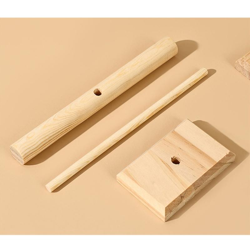 Set of 3 Elegant Wood Bangle Holder Multi Level Rack for Bracelet and Beads Showcase Easy Assembly Headband Organizers